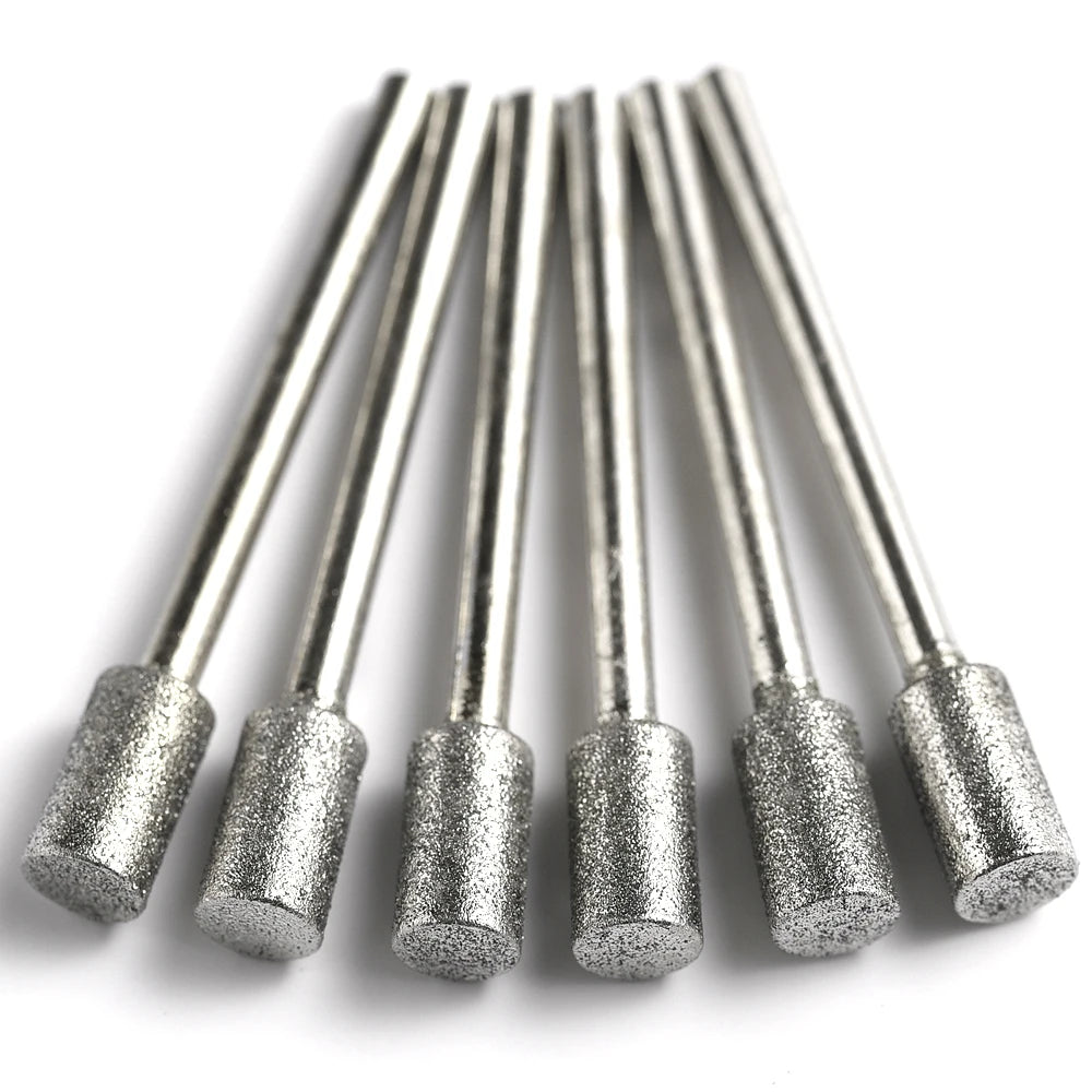 120 Grit 3mmx10mm Cylinder Diamond Grinding Bit for Dremel