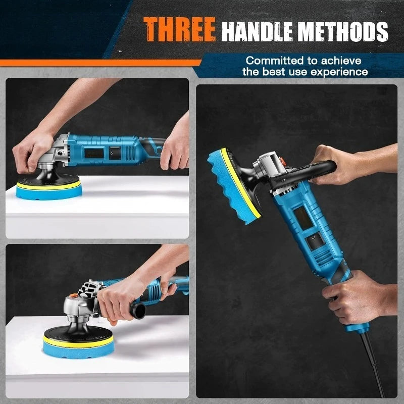 1600W Rotary Buffer Polisher, 7-Inch Variable Speed 1000-3500RPM