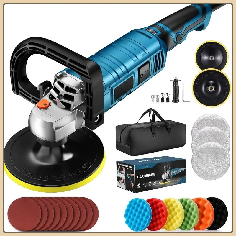 1600W Rotary Buffer Polisher, 7-Inch Variable Speed 1000-3500RPM